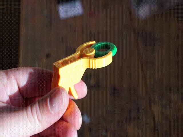 Micro disc gun (Easy, quick, print-in-place)
