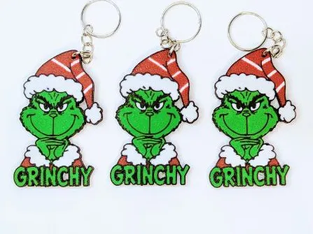 Grinch keychain