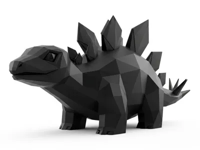 Chibi Stegosaurus Low Poly