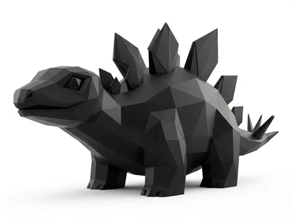Stégosaure chibi low poly