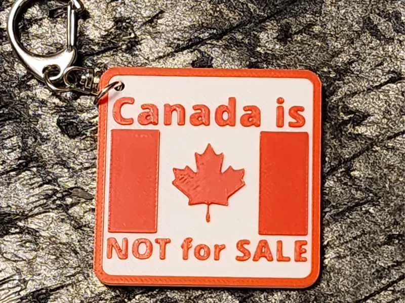 Canada is Not for Sale bag charm or keychain