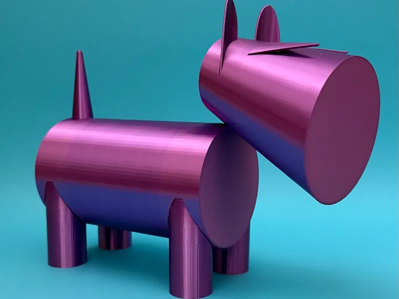 Modern Geometric Dog Sculpture
