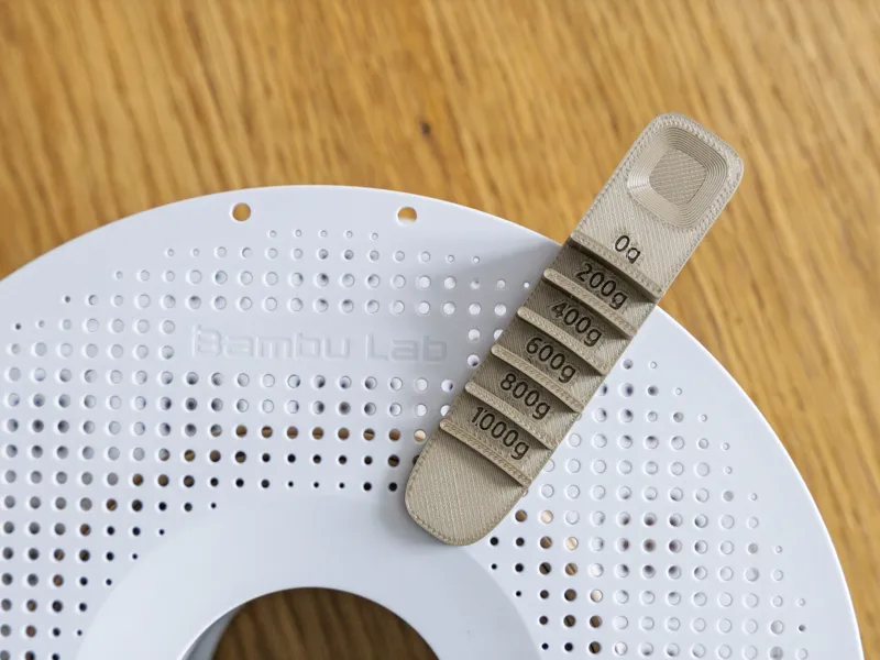 Bambulab spool remaining filament measurement tool