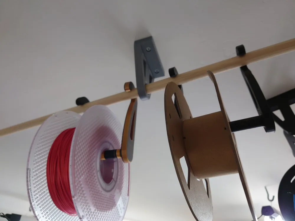 Spool Rack Holder | Screw In Hanging Mount Filament by Socal3d - MakerWorld