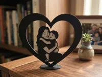Silhouette cœur mère et enfant — photo 2