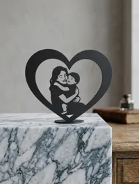 Silhouette cœur mère et enfant — photo 5