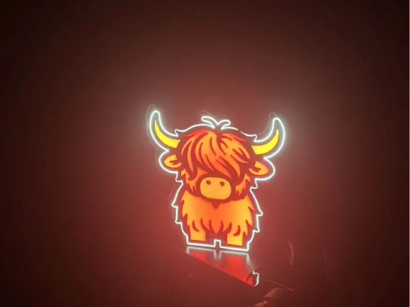 Highland Cow Light Box
