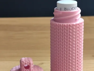 Textured Lip Balm Holder / Cap - Keychain