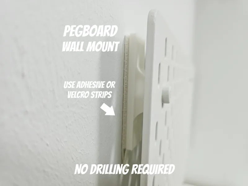 Skadis Pegboard Wall Mount (No Drilling Required)