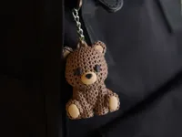 Knitted Teddy Bear Keychain Version