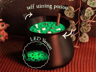 Magic cauldron with self stirring potion