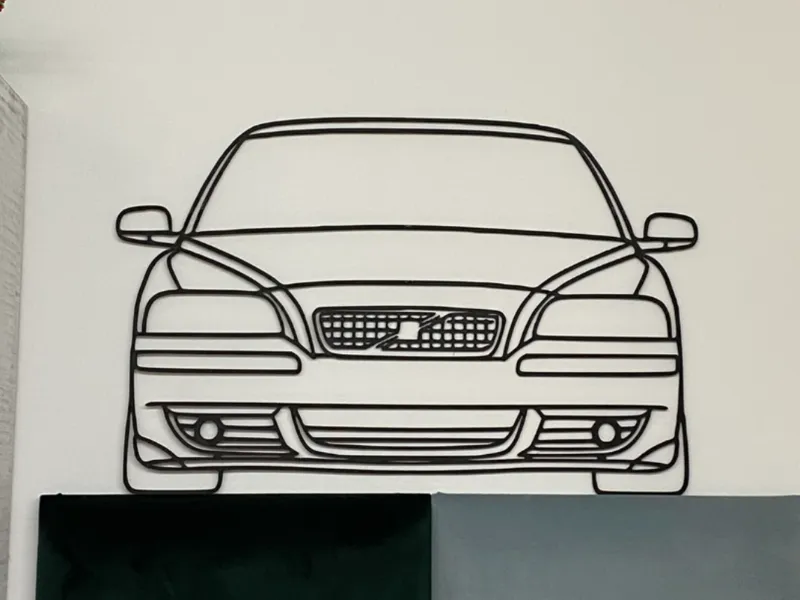 Volvo S60 V70 2D Line-art wall decoration