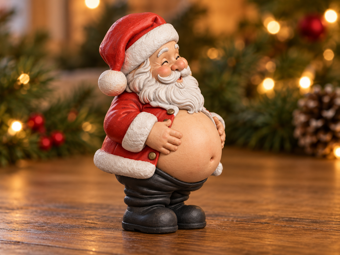 Jolly Santa Figurine - Belly Out, Cookies In! 3D model