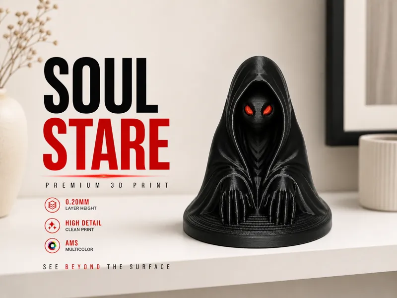 Soul Stare – Dark Hooded Figure (easy print)