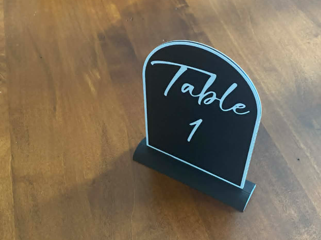 Elegant Arch Wedding Table Numbers Double-Sided