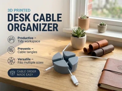 Desk Cable Organizer/Holder