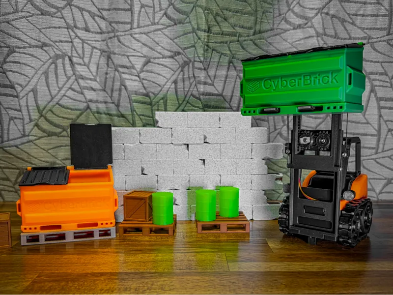 Mini Dumpster - For CyberBrick Forklift and Truck