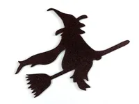 Silhouette de sorcière sur balai volant — photo 1