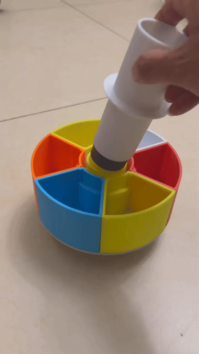 Miniatura 7 do modelo 3D 拓竹料盘再利用，多功能旋转堆叠干果盘