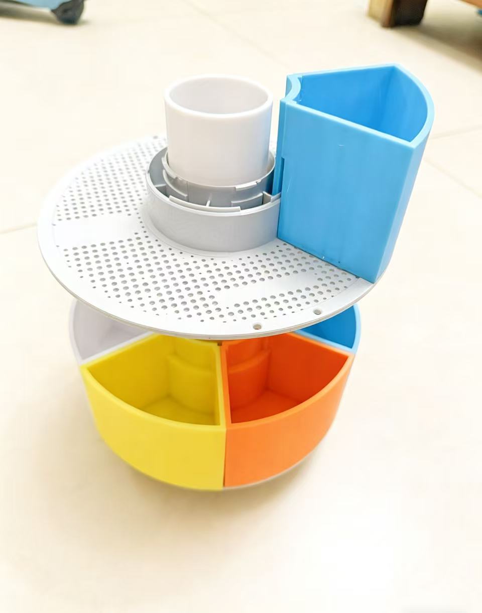 Miniatura 6 do modelo 3D 拓竹料盘再利用，多功能旋转堆叠干果盘