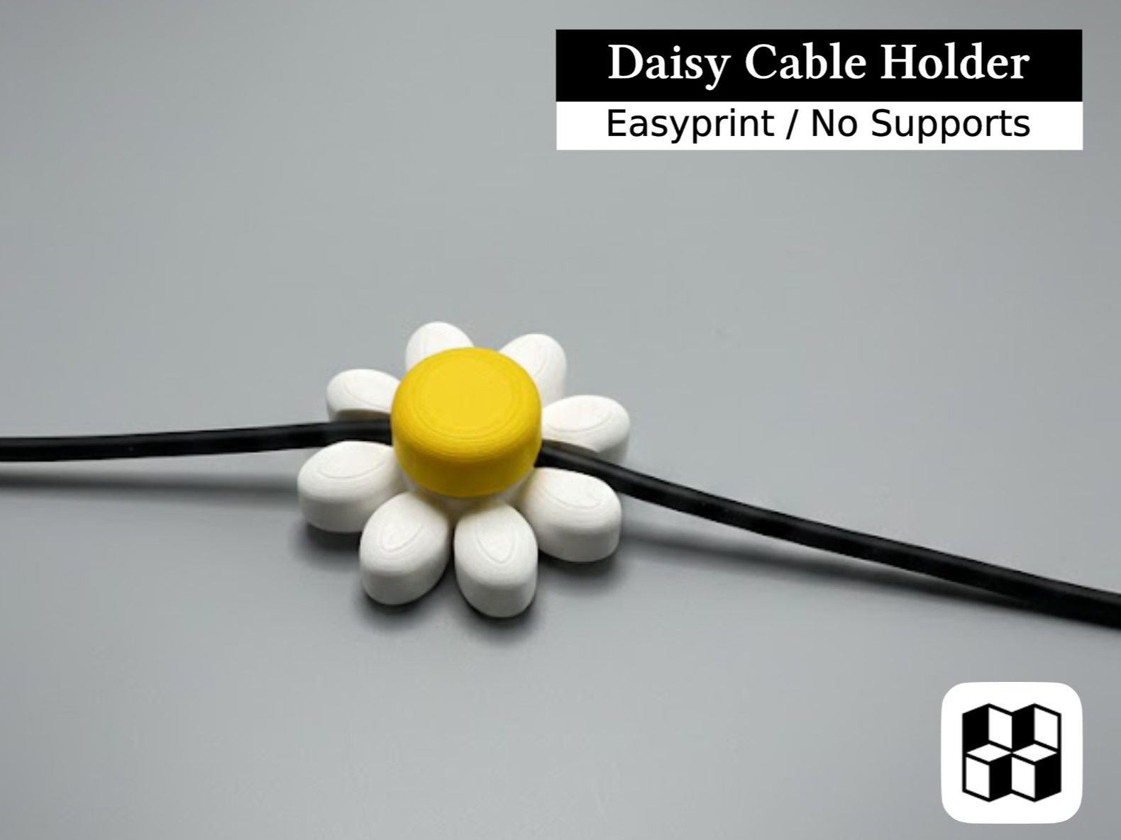 Daisy Cable Holder & Organizer (Wall & Desk Mount)