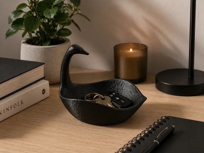 Swan Catch-All Tray – Minimal Desk Organizer