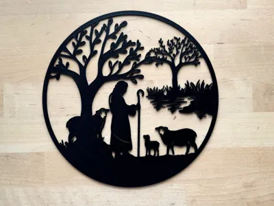 The Lord is My Shepherd Wall or Window Decor