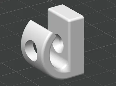 Hook for corded bags with countersunk screw fixing