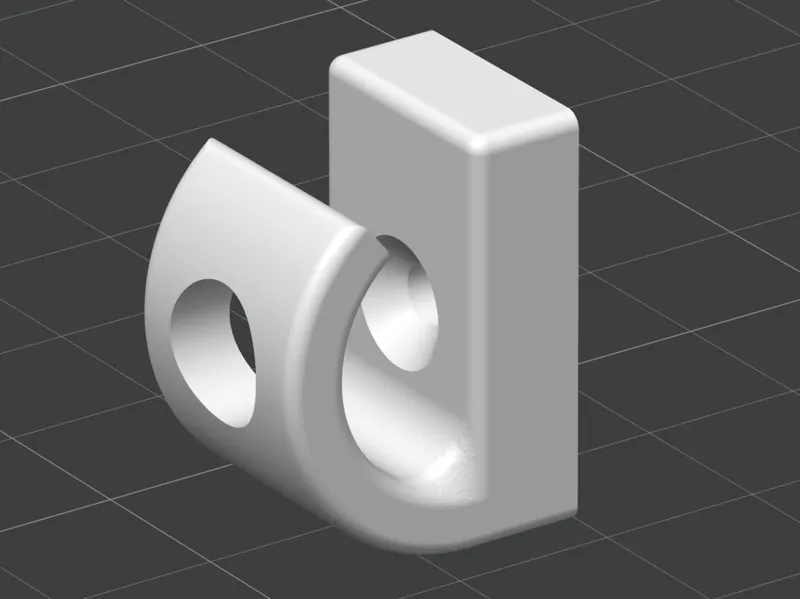 Hook for corded bags with countersunk screw fixing