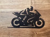 Silhouette moto — art mural — photo 1