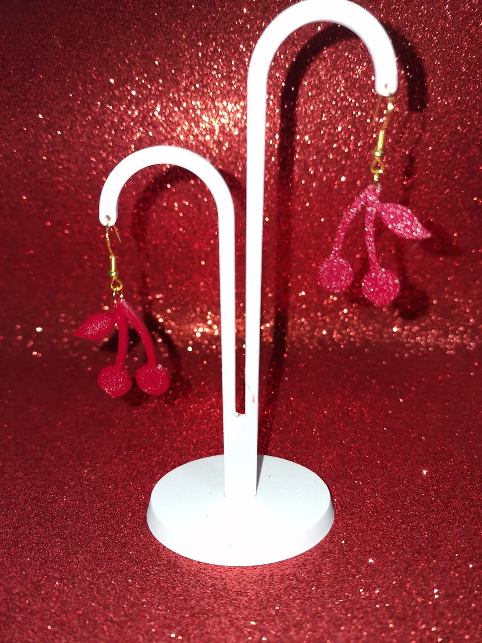 Cherries earrings view 3