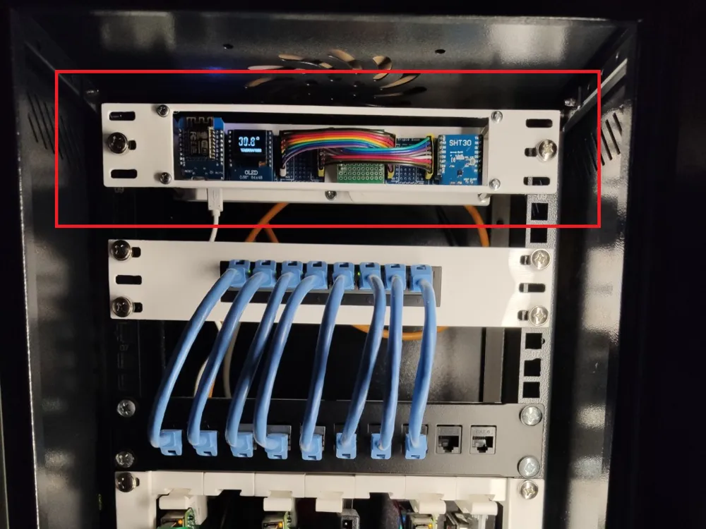 10" Server rack 1U panel - D1 Mini ESP8266 by ayanev MakerWorld ...