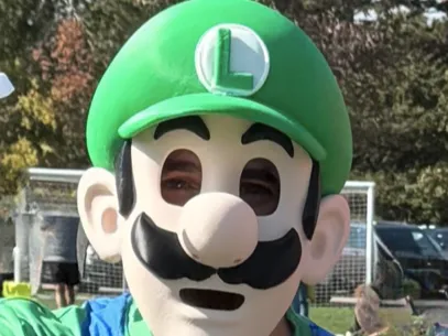 Luigi Full Face Mask (Quick Print)