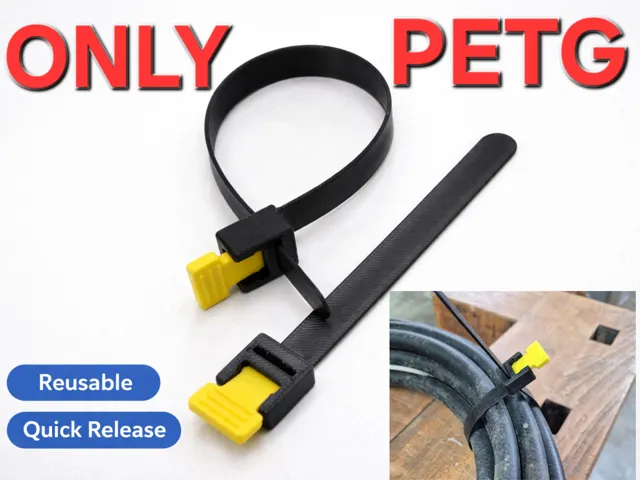 Reusable Adjustable Cable Tie (Quick Release)