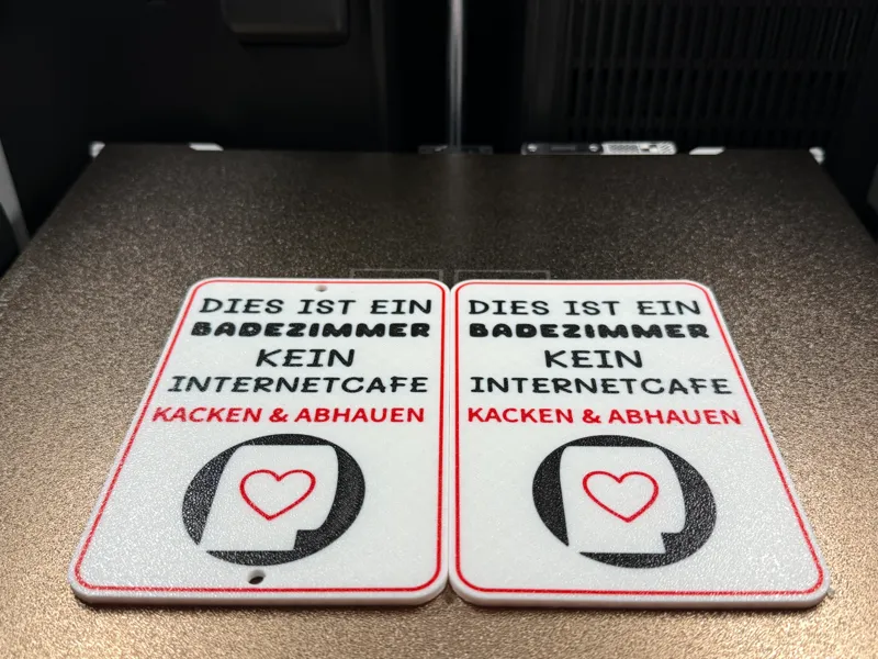 Lustiges Badezimmer Schild