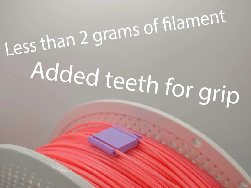 Universal filament clip with extra grip