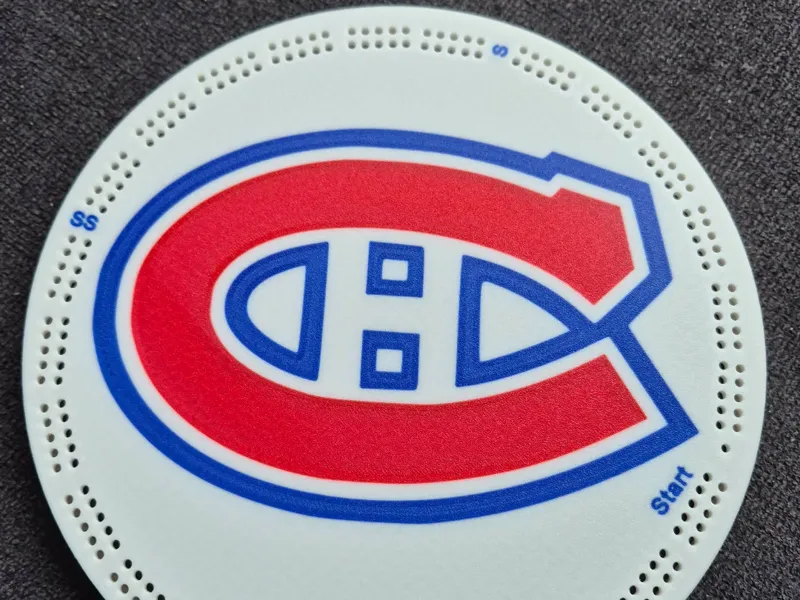 Montreal Canadians Cribbage Board