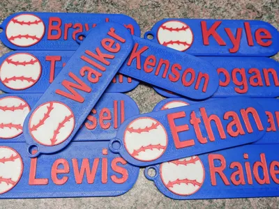 Baseball Bag tags