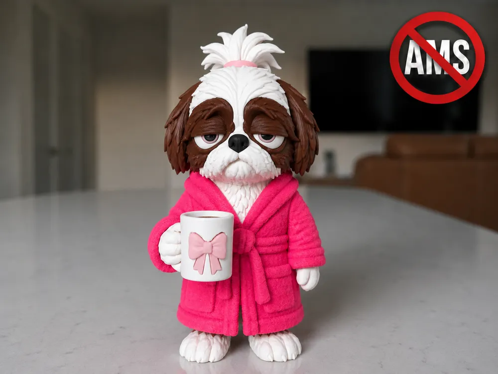 Accesorio para impresora 3D: A Ruff Shih-Tzuation (No AMS). Referencia del modelo original.