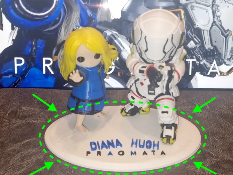 STAND for Diana and Hugh cute funko-style figures