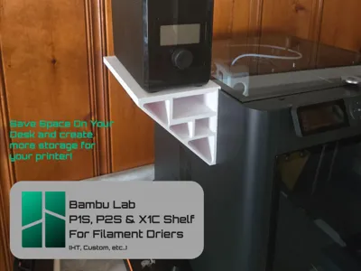 Side P1S, P2S, & X1C Shelf (with drawers!)