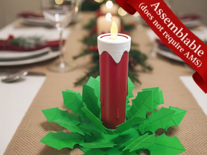 Chrismas Candle Centerpiece 