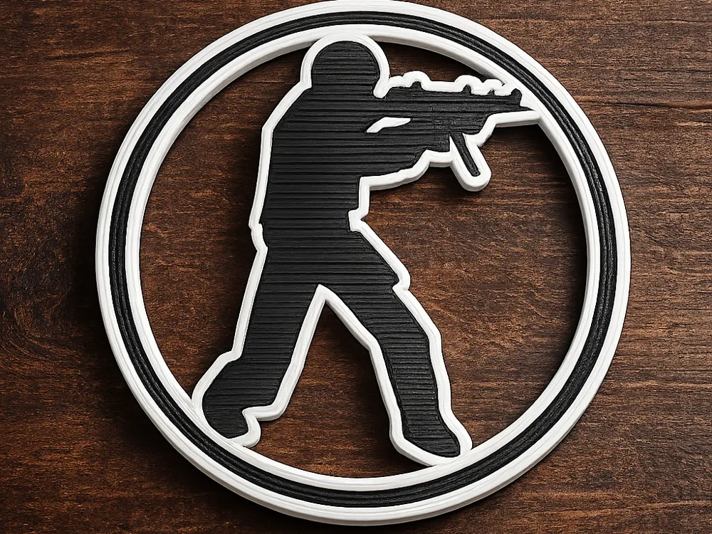 CS Logo Round 2 Colors - Free 3D Print Model - MakerWorld