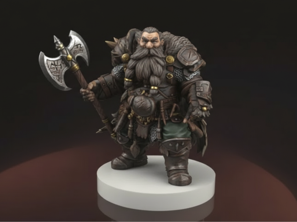 Mighty Dwarf Warrior - Miniature