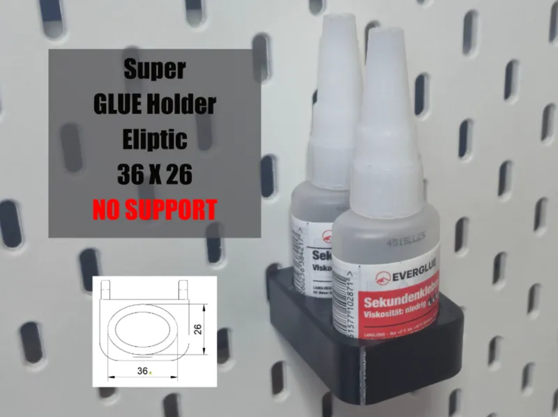 Super Glue Holder for IKEA Skadis EVERGLUE 36X26 2