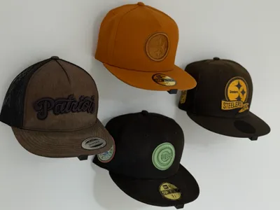 Cap Display, No-Crush Hat Rack, Angled Wall Mount