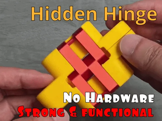 Consealed Hinge (100% 3d printable)
