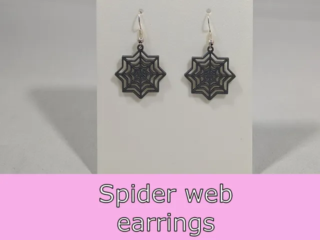 Spider web earrings