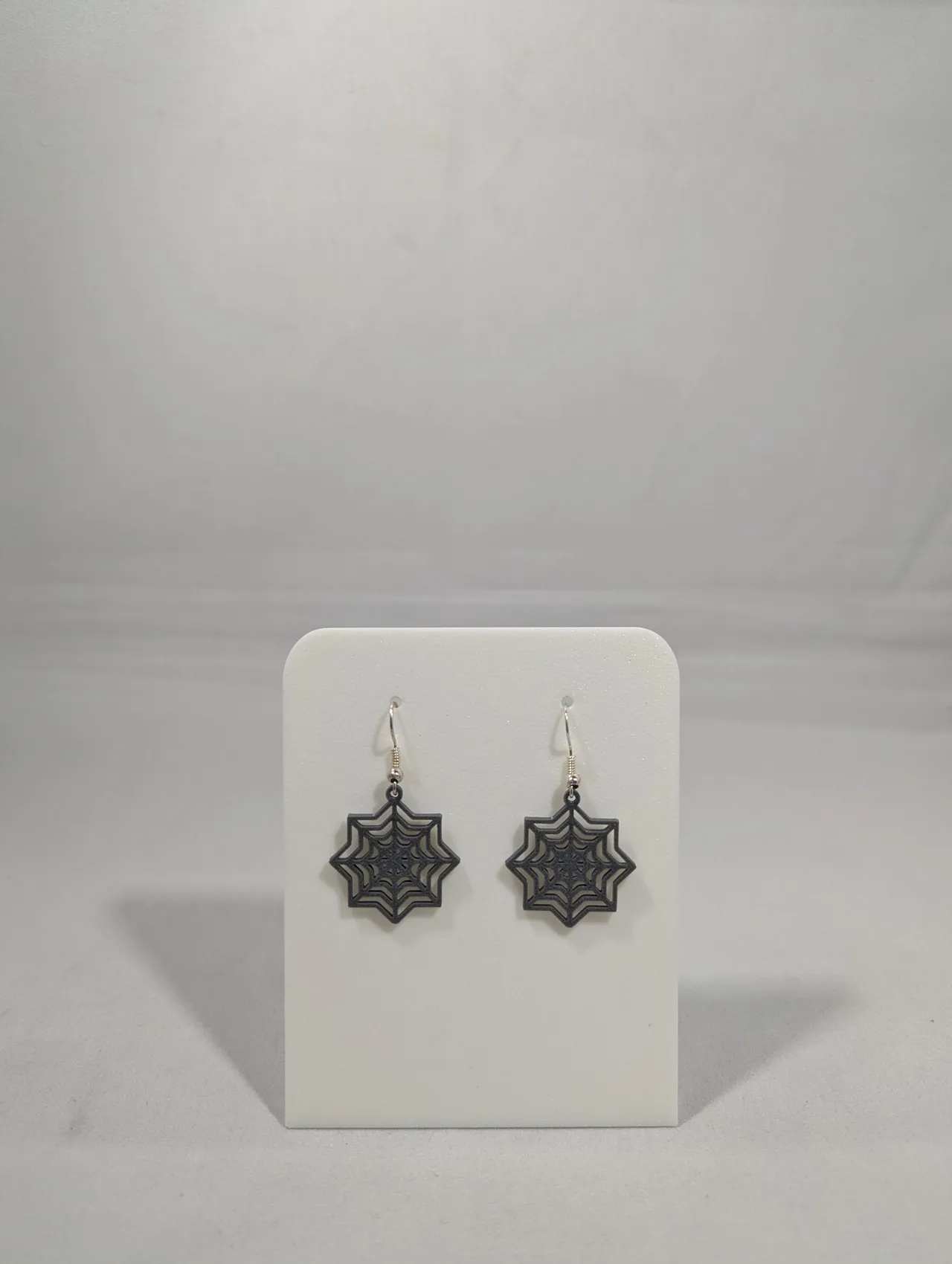 Spider web earrings view 4