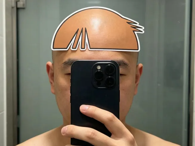 抖音假装自己有头发特效